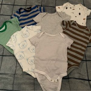 💚💚 0-3 Months baby boys bodysuits, shirt sleeves, set of 7
